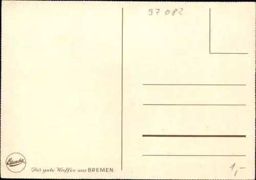 Künstler Ak Preiß, Fritz, Würzburg am Main Unterfranken, Teilansicht, Brücke, Eduscho Kaffee Bremen