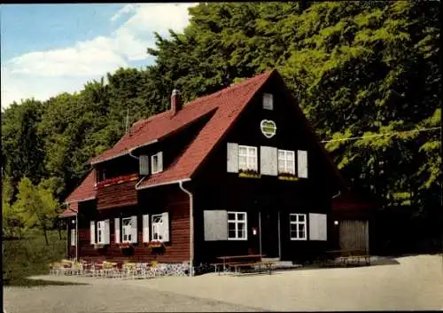 Ak Urspringen Bayern, Gasthof Thüringer Hütte, Familie Schmidt