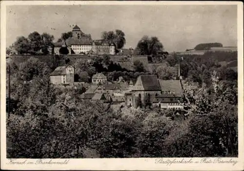 Ak Kronach im Frankenwald Bayern, Stadtpfarrkirche, Feste Rosenberg