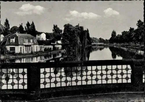 Ak Herford, Blick von der Brücke auf den Ort