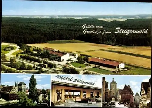 Ak Weingartsgreuth Wachenroth Mittelfranken, Autobahnrasthaus Steigerwald, Nürnberg, Rothenburg o. T