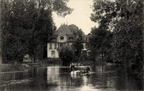 Ak Montigny sur Loing Seine et Marne, Le Gue