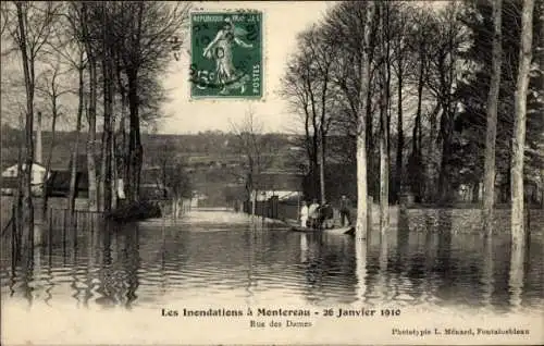 Ak Montereau Seine et Marne, Rue des Dames