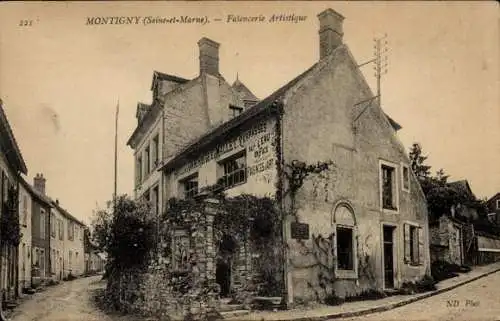 Ak Montigny sur Loing Seine et Marne, Faiencerie Artistique