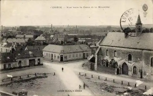 Ak Corbie Somme, vue vers la Gare et la Neuville