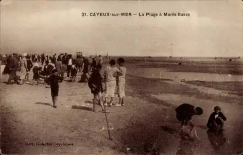 Ak Cayeux sur Mer Somme, Plage a Maree Basse