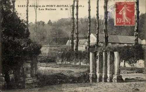 Ak Magny les Hameaux Yvelines, Abtei Port-Royal des Champs, Ruinen