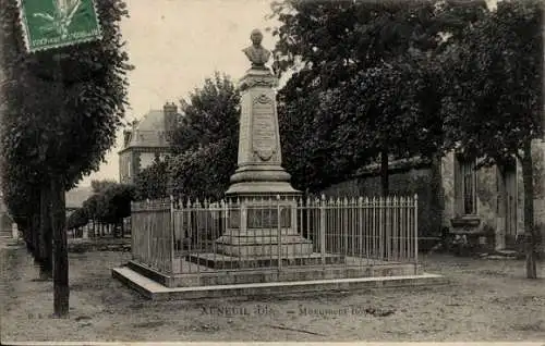 Ak Auneuil Oise, Monument Boulenger