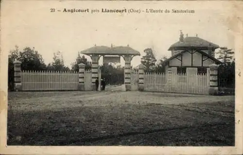 Ak Angicourt Oise, Sanatorium, Eingang