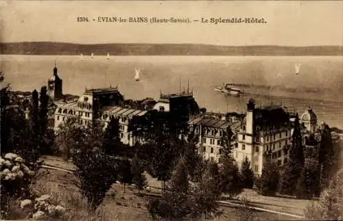 Ak Évian les Bains Haute Savoie, Splendid-Hotel