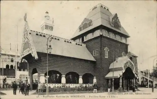 Ak Bordeaux Gironde, Internationale Schifffahrtsausstellung, Russischer Pavillon, Isba