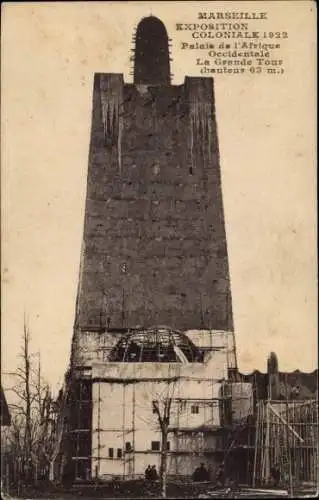 Ak Marseille Bouches du Rhône, Exposition Coloniale 1922, Palais de l'Afrique Occidentale