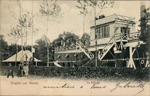 Ak Nogent sur Marne Val de Marne, La Peniche