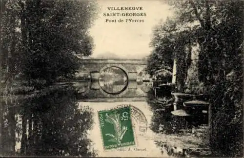 Ak Villeneuve Saint Georges Val de Marne, Pont de l'Yerres