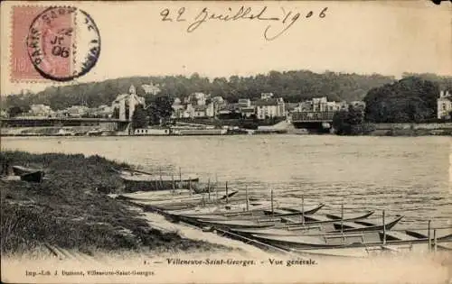 Ak Villeneuve Saint Georges Val de Marne, Panorama