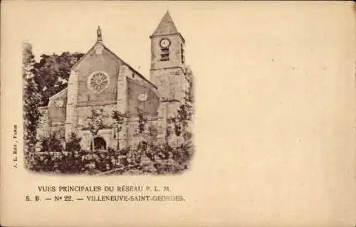 Ak Villeneuve Saint Georges Val de Marne, Vues Principales du Reseau