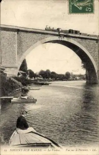 Ak Nogent sur Marne Val de Marne, Viaduc, Vue sur le Perreux