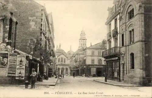 Ak Périgueux Nouvelle-Aquitaine Dordogne, La Rue Saint-Front