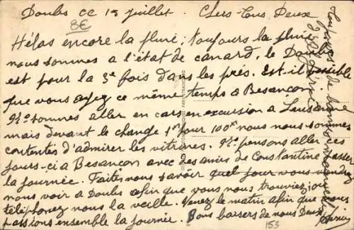 Ak La Cluse et Mijoux Doubs, Teilansicht, Schienen, Felsen