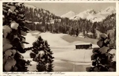 Ak St. Anton am Arlberg Tirol Österreich, Skigelände, Winter