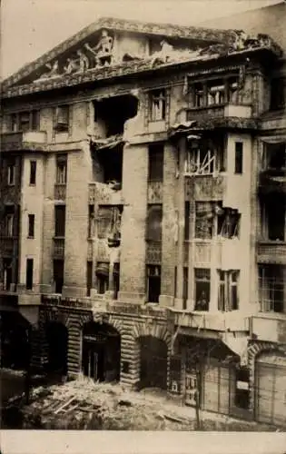 Foto Ak Berlin, Straßenkämpfe, zerstörtes Gebäude, Buchdruckerei