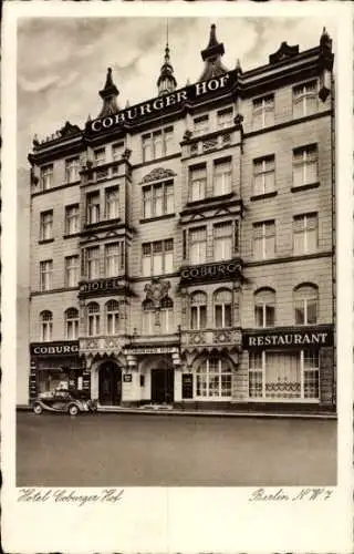 Ak Berlin Mitte, Hotel Coburger Hof, am Bahnhof Friedrichstraße