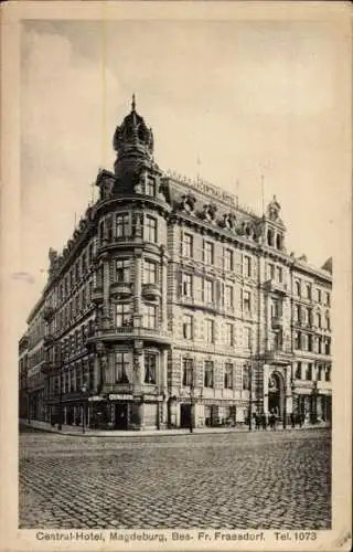 Ak Magdeburg an der Elbe, Central Hotel