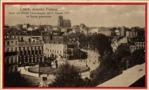 Ak Liège Lüttich Wallonien, Festung, 1914 im Sturm genommen, Teilansicht der Stadt