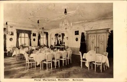 Ak München, Hotel Marienbad, Speisesaal