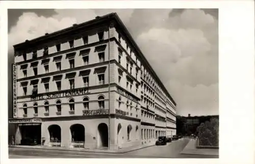 Ak München Bayern,  Hotel Schottenhamel, Straßenpartie