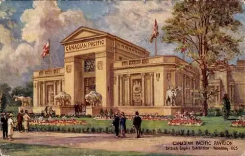 Künstler Ak Wembley London England, British Empire Exhibition 1925, Kanadischer Pazifik-Pavillon