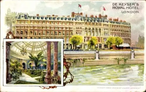 Litho London, Ansicht des De Kaysers Royal Hotel, Salon