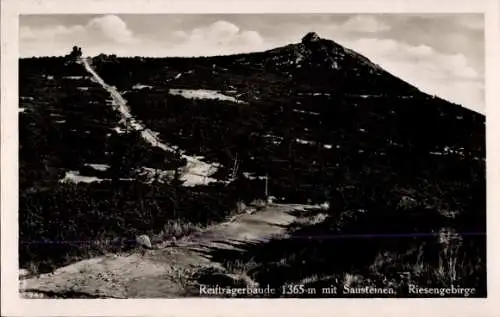 Ak Szklarska Poręba Schreiberhau Riesengebirge Schlesien, Reifträgerbaude, Schronisko Na Szrenicy