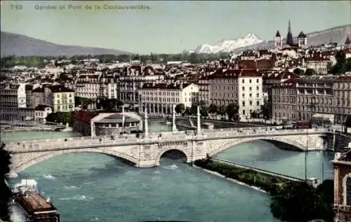 Ak Genf Genf Schweiz, Stadt, Pont de la Coulouvrenière