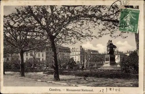 Ak Genève Genf Schweiz, Nationaldenkmal