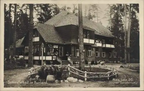 Ak Schwefelbad Kurland Lettland, Reserve Lazarett 20, früher Sanatorium