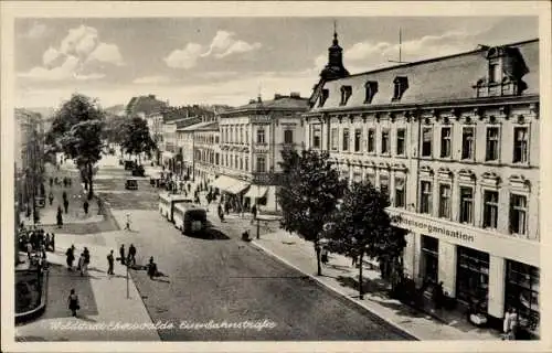 Ak Eberswalde, Eisenbahnstraße, Bus, Handelsorganisation