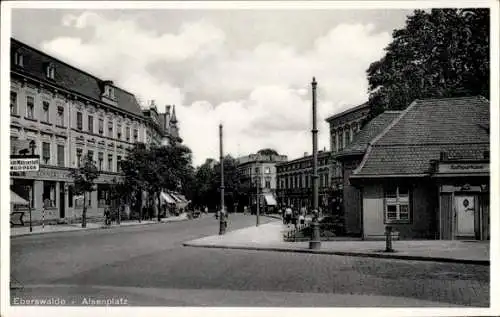 Ak Eberswalde in der Mark, Alsenplatz, Geschäfte