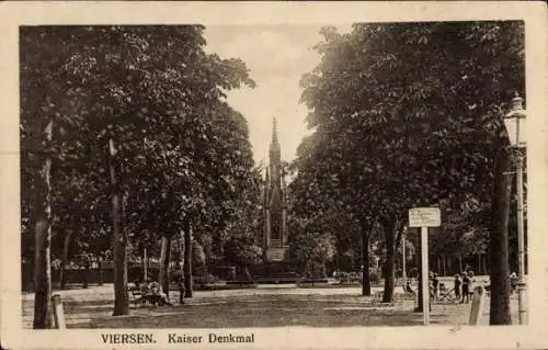 Ak Viersen in Nordrhein Westfalen, Kaiserdenkmal