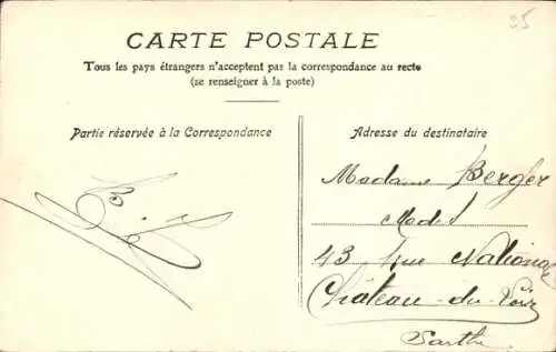 Ak Flers-Orne, Rue de la Gare, Rue de Domfront