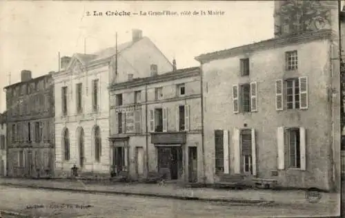 Ak La Crèche Deux Sèvres, Grande Rue