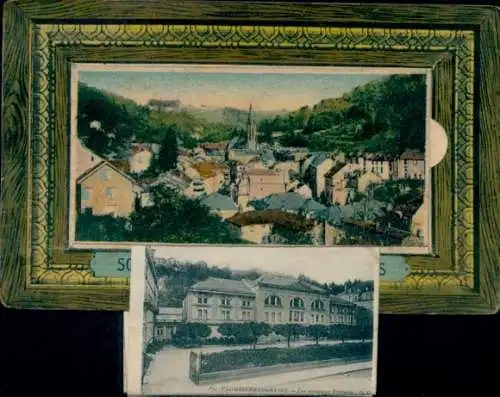 Leporello Ak Plombières les Bains Lothringen Vosges, Panorama, les Thermes