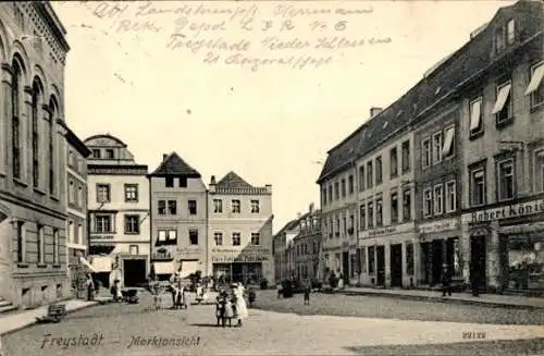 Ak Kożuchów Freystadt Niederschlesien, Markt, Geschäft Robert König