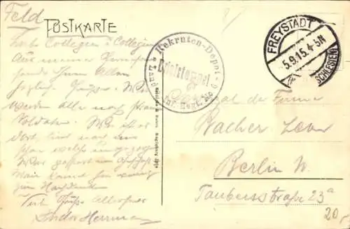 Ak Kożuchów Freystadt Niederschlesien, Markt, Geschäft Robert König