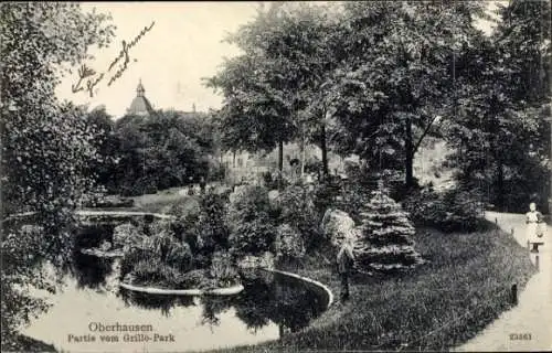 Ak Oberhausen im Ruhrgebiet, Grillo-Park, Teilansicht