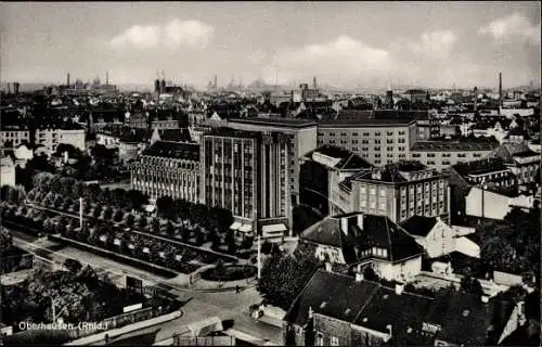 Ak Oberhausen im Ruhrgebiet, Stadtansicht, Vogelschau