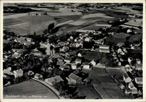 Ak Buchbach in Oberbayern, Fliegeraufnahme