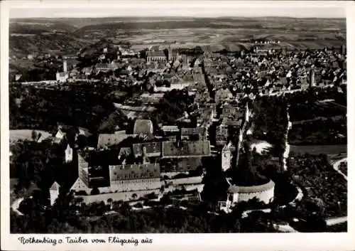 Ak Rothenburg ob der Tauber Mittelfranken, Fliegeraufnahme