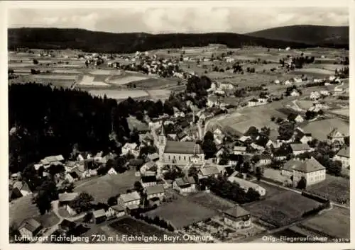 Ak Fichtelberg im Fichtelgebirge Oberfranken, Fliegeraufnahme