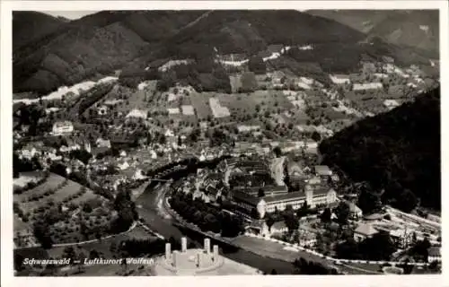 Ak Wolfach im Schwarzwald, Fliegeraufnahme